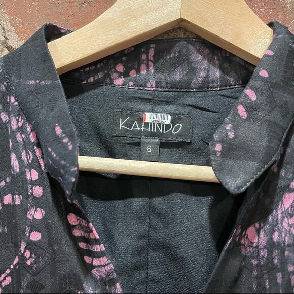 Kahindo Luo Tie Dye Wide Leg Long Sleeve Fireworks Jumpsuit Size 6 - Picture 5 of 10